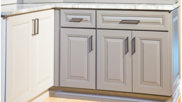 Belmont Gray Assembled cabinets