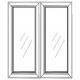 2 Glass Doors w/ Textured Glass 27