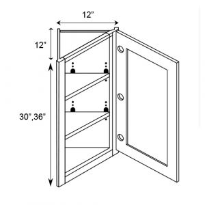 Wall Angle End Cabinet 12"W|30"H|12"D