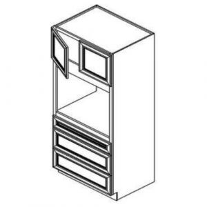 2 Door Oven Cabinet w/ 3 Drawers 31.5"W|96"H|24"D