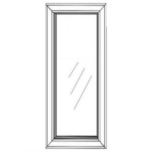 1 Glass Door w/ Textured Glass 12"W|42"H|0.75"D