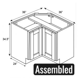 Corner Base Cabinet 36"W|34.5"H|24"D (w/ 1 Shelf) (ASSEMBLED)