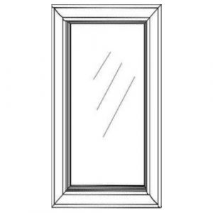 1 Glass Door w/ Textured Glass 18"W|36"H|0.75"D