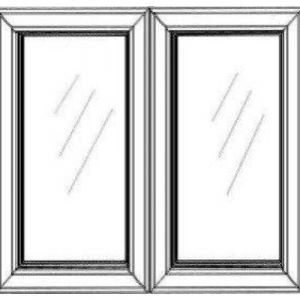2 Glass Doors w/ Textured Glass 27"W|30"H|0.75"D