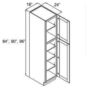 1  Door Tall Pantry Cabinet w/o Drawer 18"W|96"H|24"D