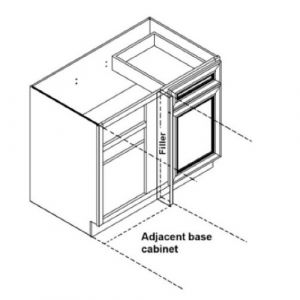 Base Blind Corner Cabinet 39"W|34.5"H|24"D