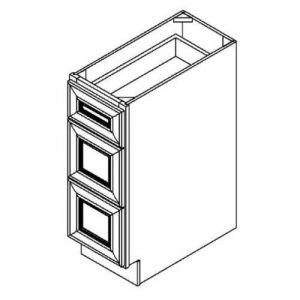 3 Drawer Base Cabinet 21"W|34.5"H|24"D